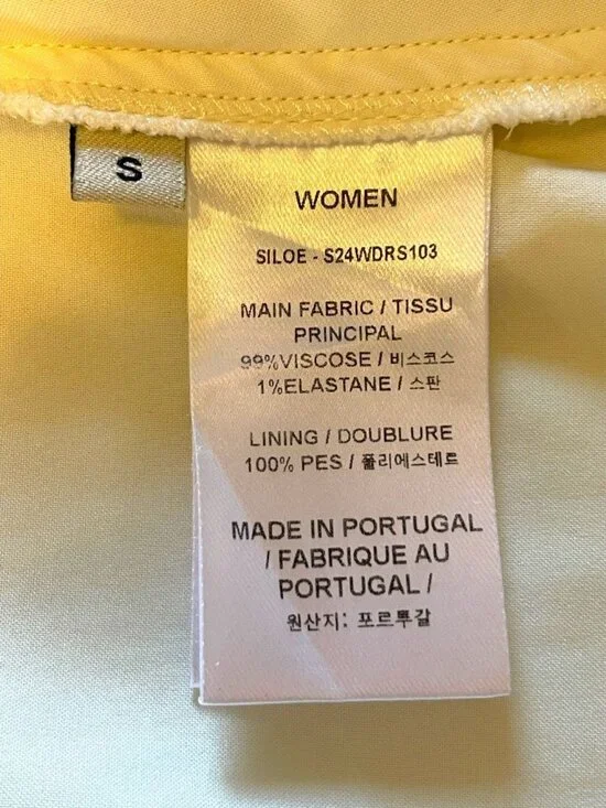 Officine Générale Midi Dress S Cream Sleeveless Lined Spring Summer - Picture 6 of 7